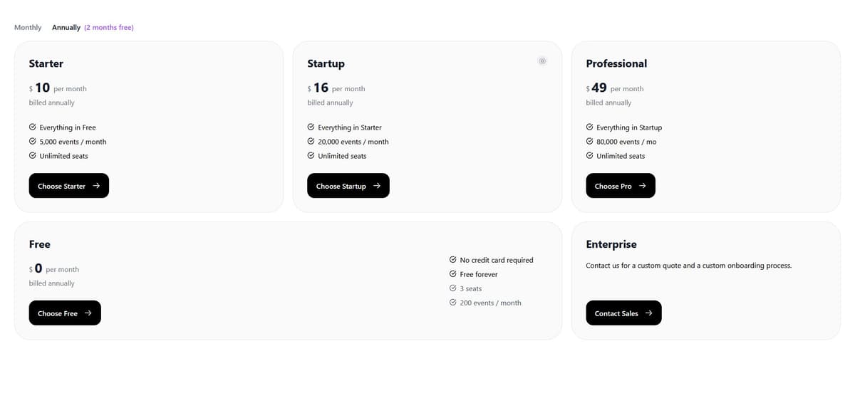 Pricing Page